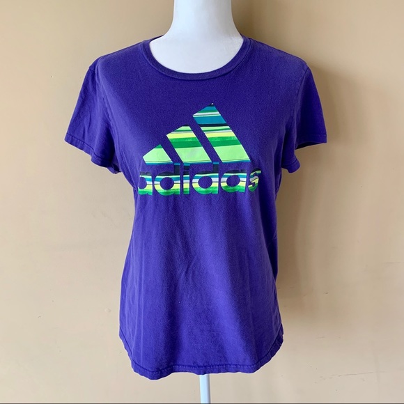 adidas Tops - Adidas Large Purple Green Shirt Top